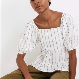 Madewell Puff-Sleeve Empire Top